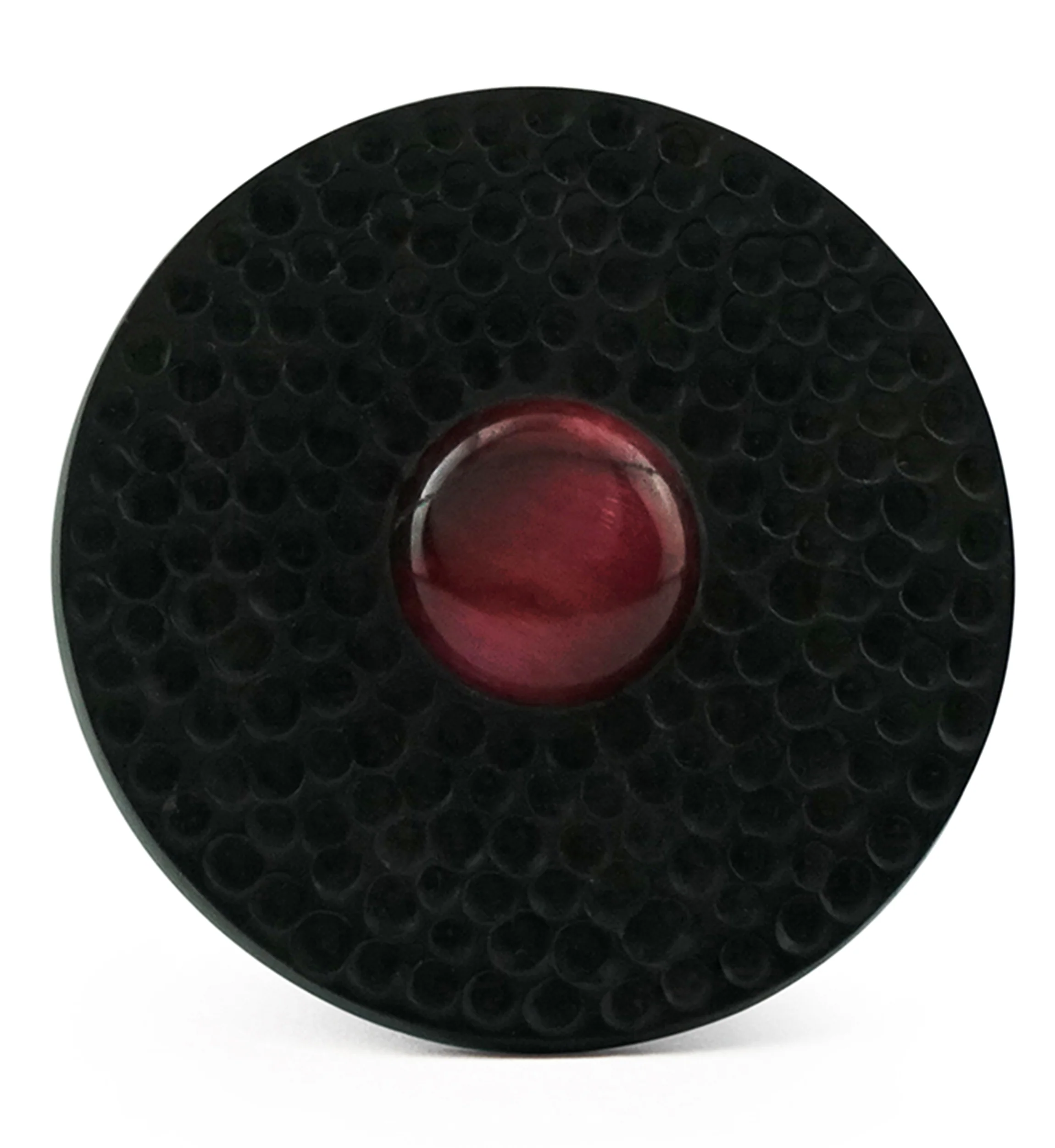 Hammered Red Tiger Eye Stone Areng Wood Mayan Flare Plugs - Mrs Treak