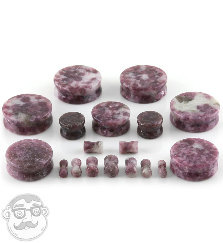 Lepidolite Precious Stone Plugs - Mrs Treak