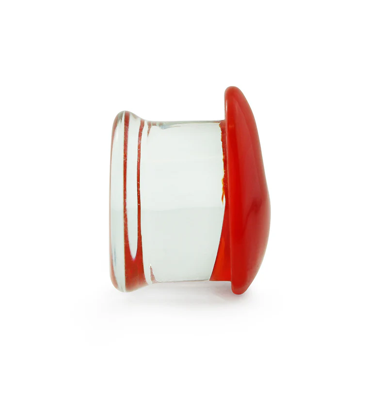 Red Heart Glass Plugs - Mrs Treak