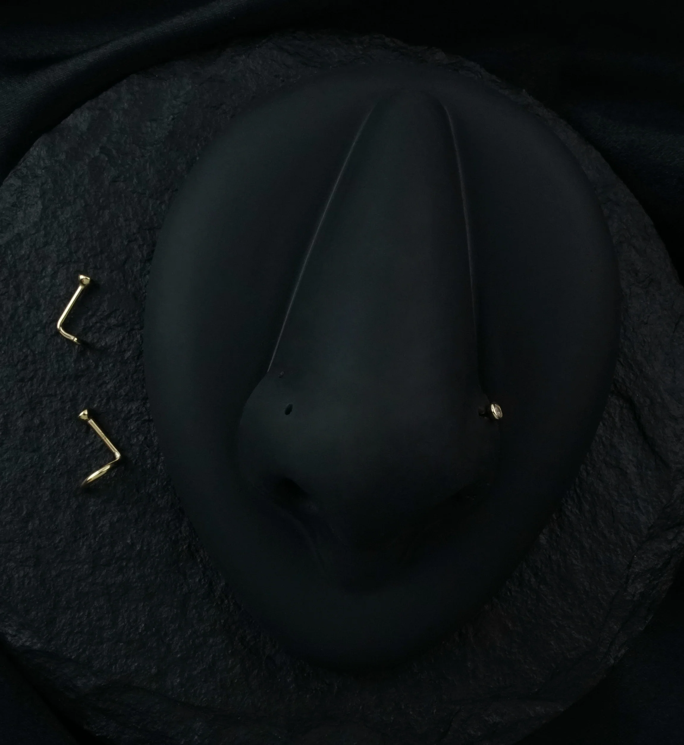 14kt Gold CZ Nose Screw Ring - Mrs Treak