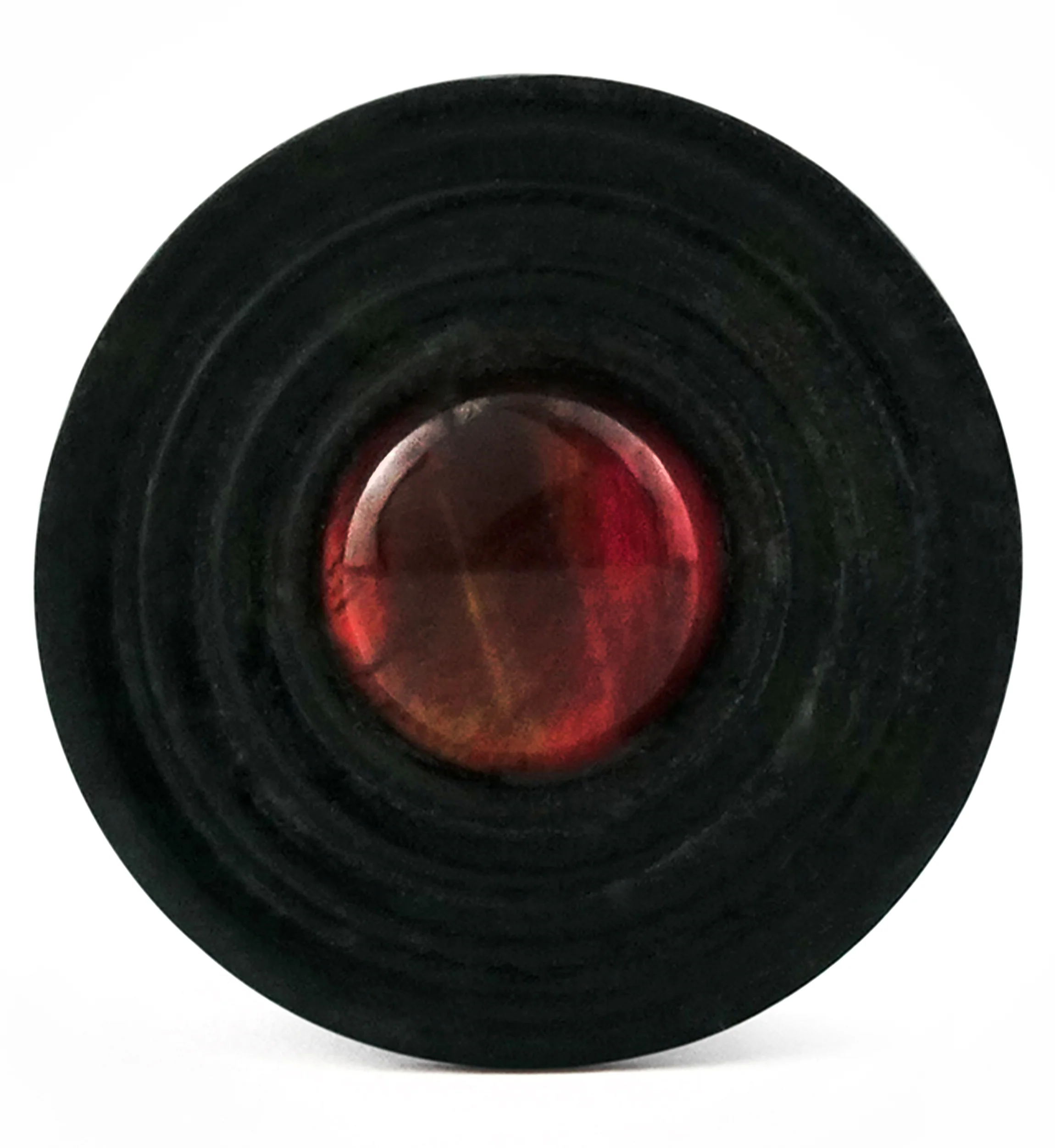 Ecliptic Red Tiger Eye Stone Areng Wood Double Flare Plugs - Mrs Treak
