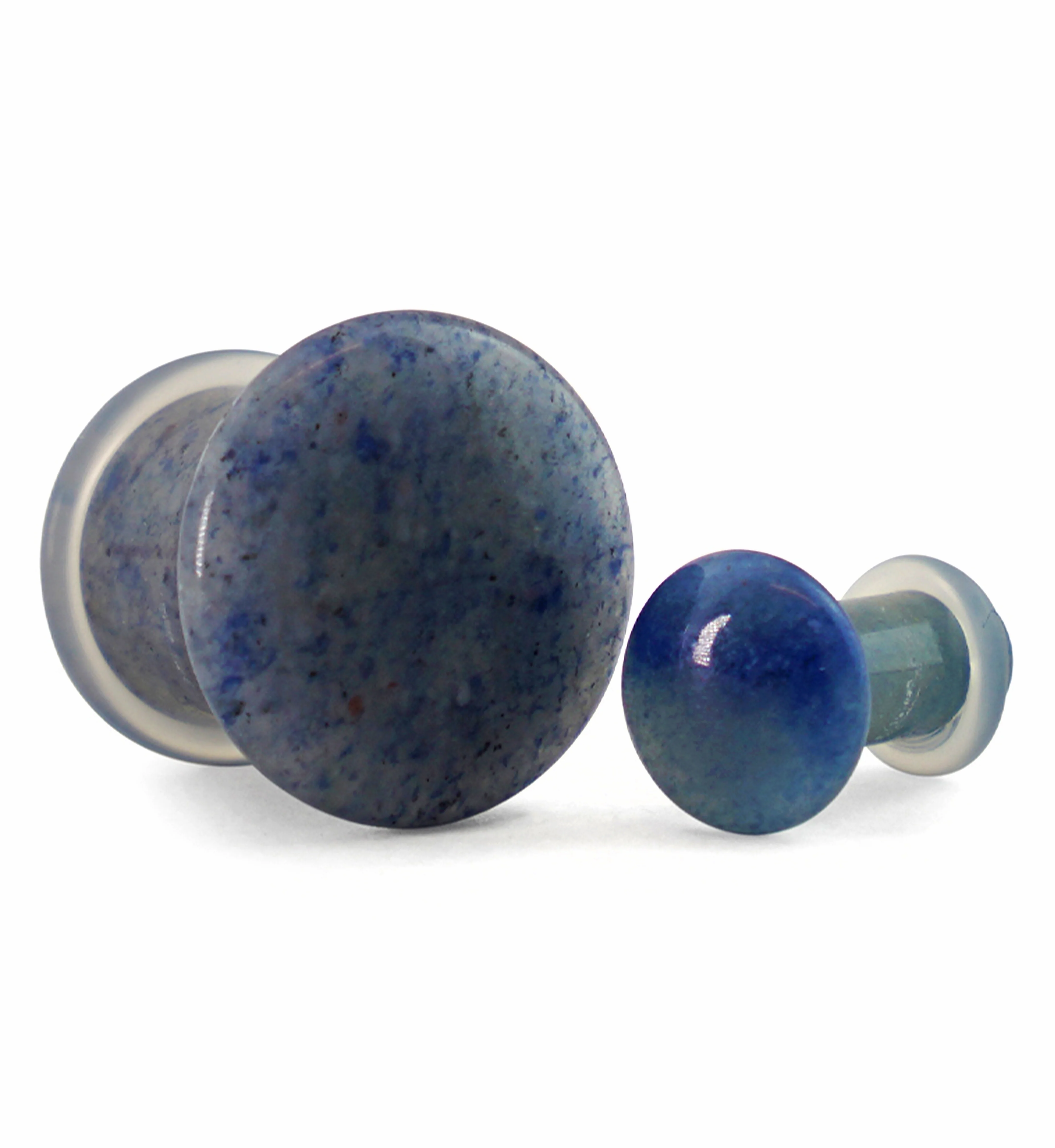 Blue Aventurine Stone Plugs - Single Flare - Mrs Treak