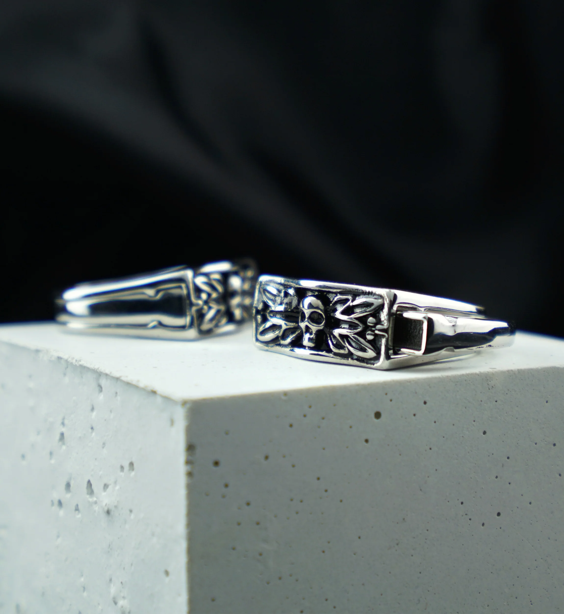 Death Moth Secret Compartment Stainless Steel Ring - Mrs Treak