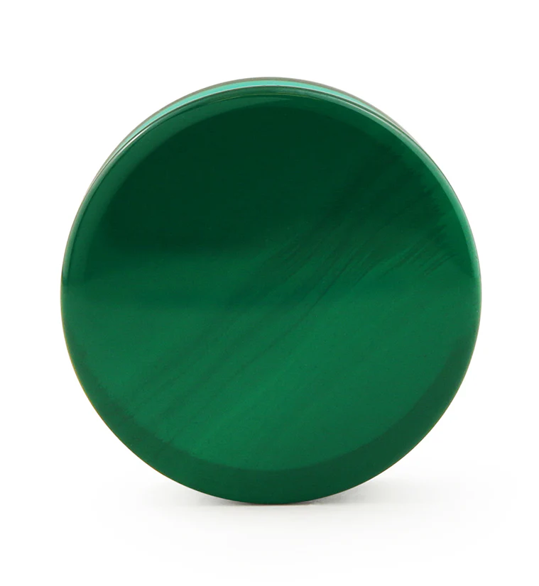 Emerald Green Double Flare Glass Plugs - Mrs Treak
