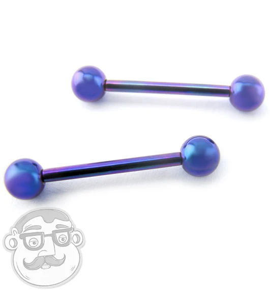 Blurple Titanium Barbell - Mrs Treak