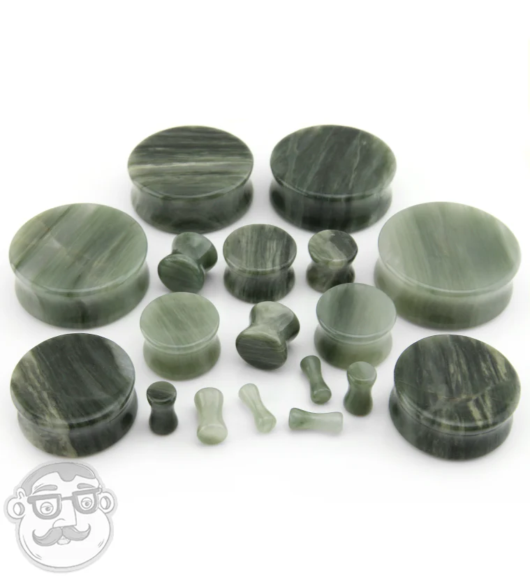 Green Jasper Stone Plugs - Mrs Treak
