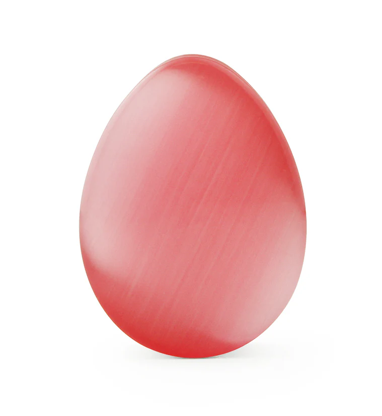 Pink Cat's Eye Glass Teardrop Plugs - Mrs Treak