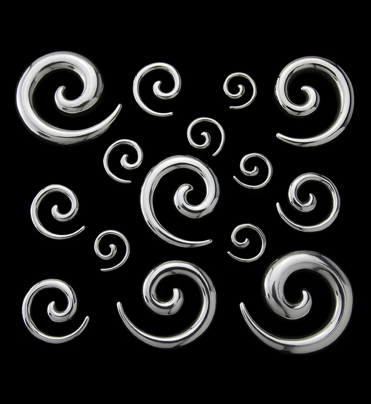 316L Stainless Steel Spirals Plugs - Mrs Treak