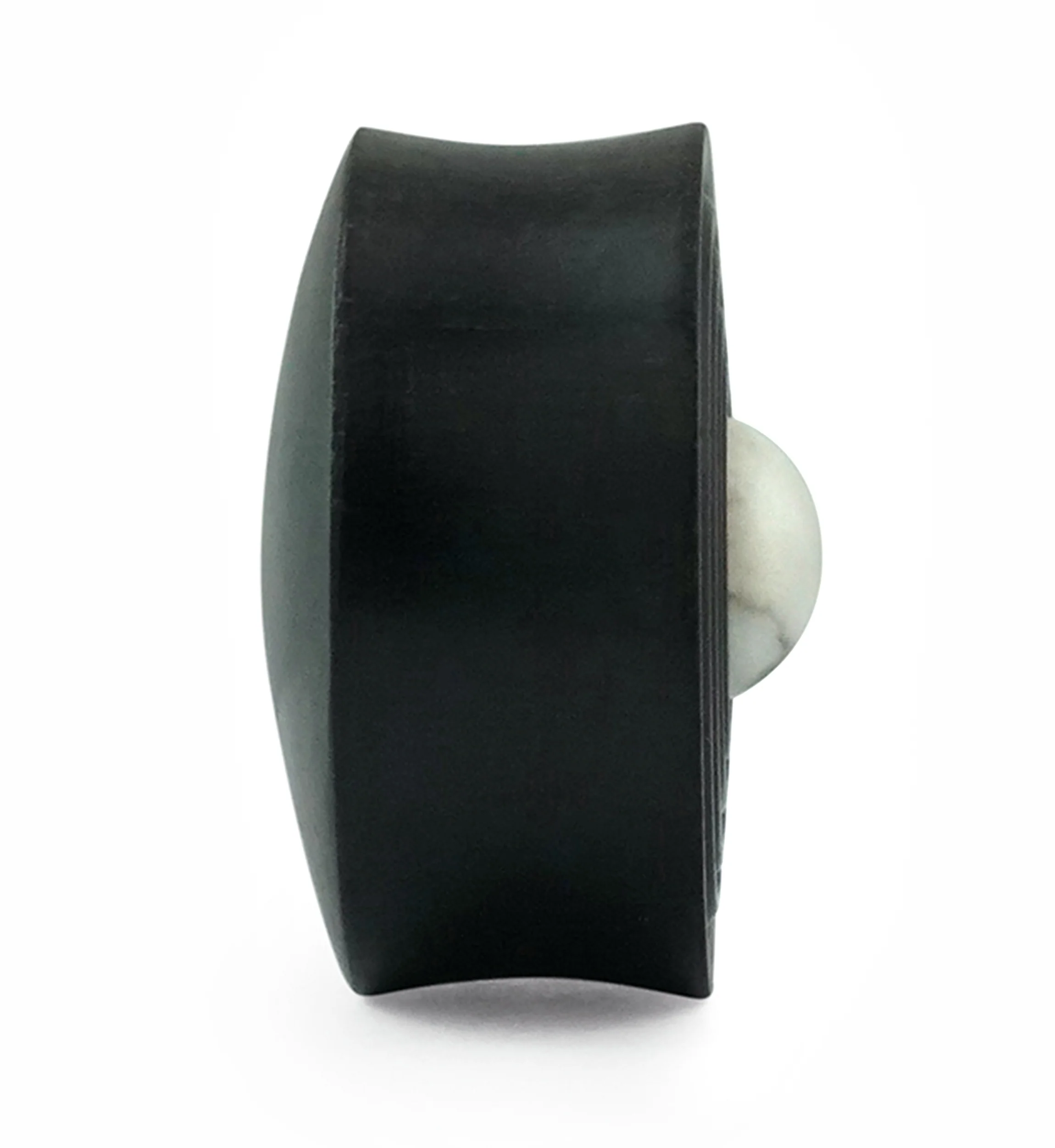 Ecliptic White Howlite Stone Areng Wood Double Flare Plugs - Mrs Treak