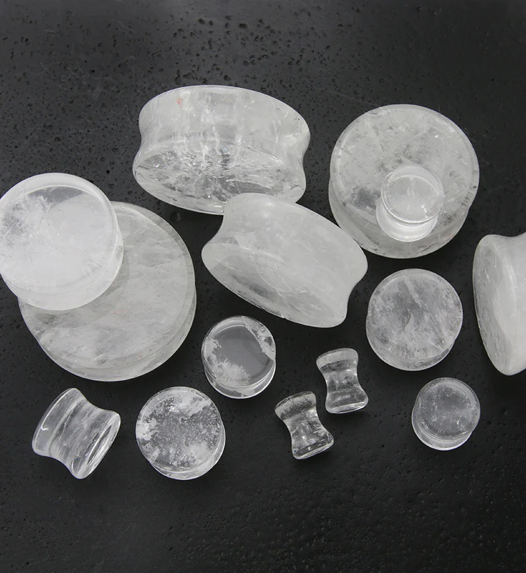 Crystal Quartz Stone Plugs - Mrs Treak