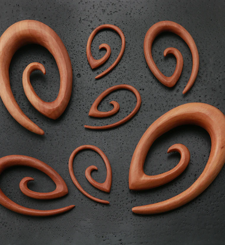 Saba Wood Oval Spirals - Mrs Treak