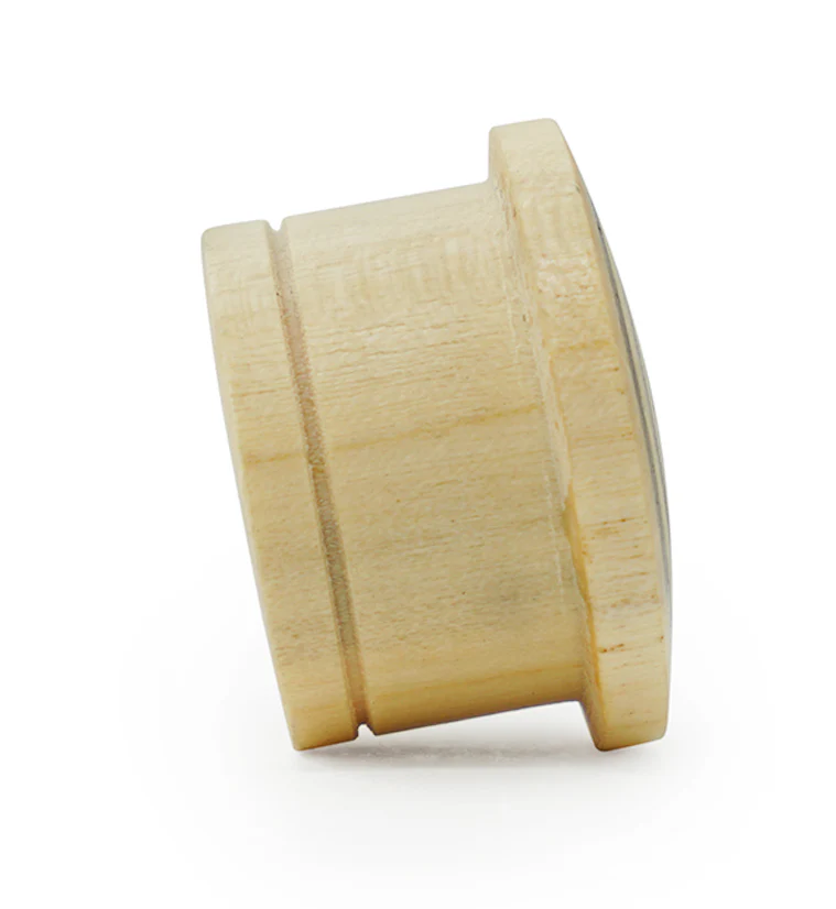 Single Flare Crocodile Wood Plugs with Triple Target Inlay - Mrs Treak