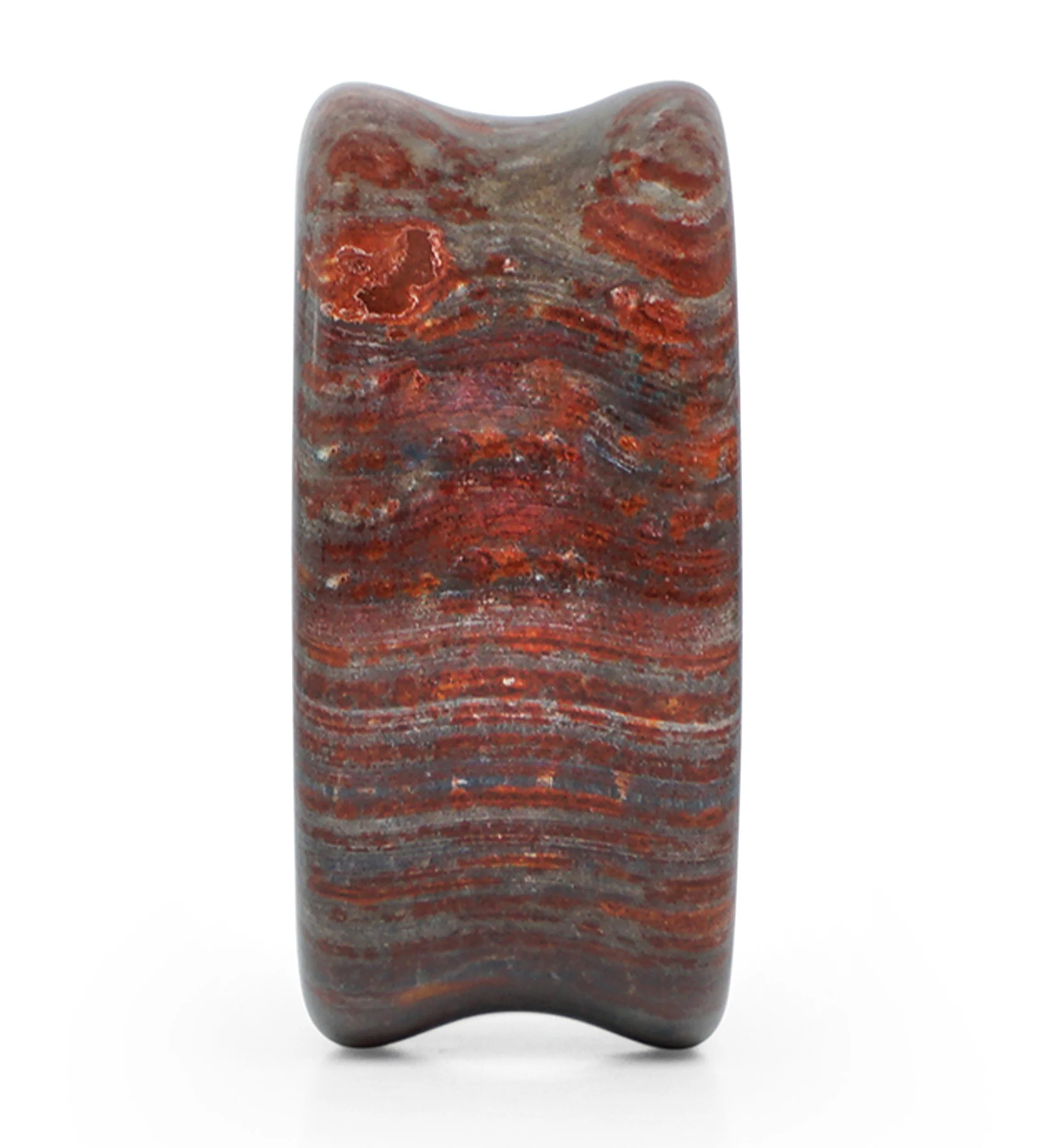 Red Brecciated Jasper Stone Plugs - Mrs Treak