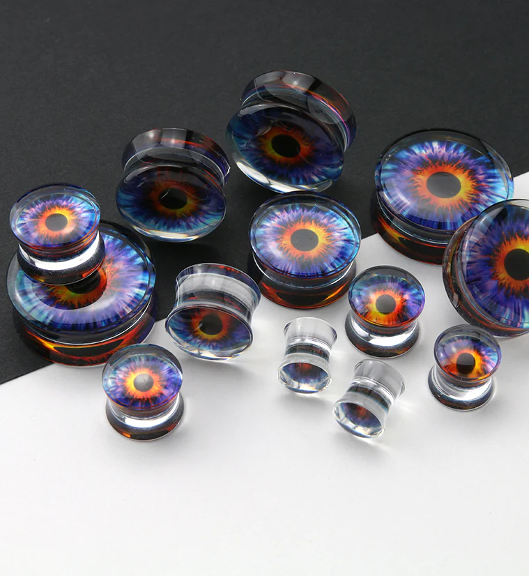 Evil Eyeball Clear Plugs - Mrs Treak