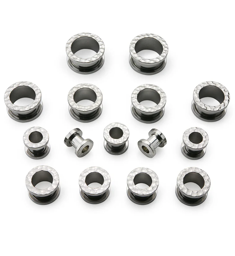 Hammered Stainless Steel Tunnels - Mrs Treak
