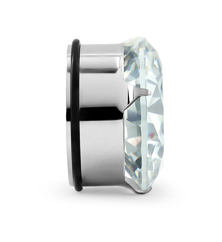 Steel CZ Diamond Hollow Plugs - Mrs Treak