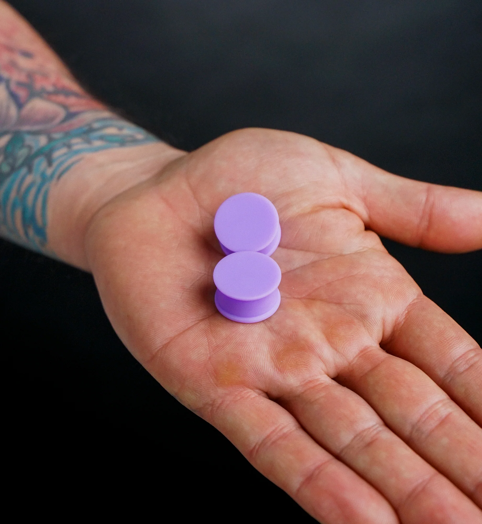 Double Flare Matte Lavender Silicone Plugs - Mrs Treak