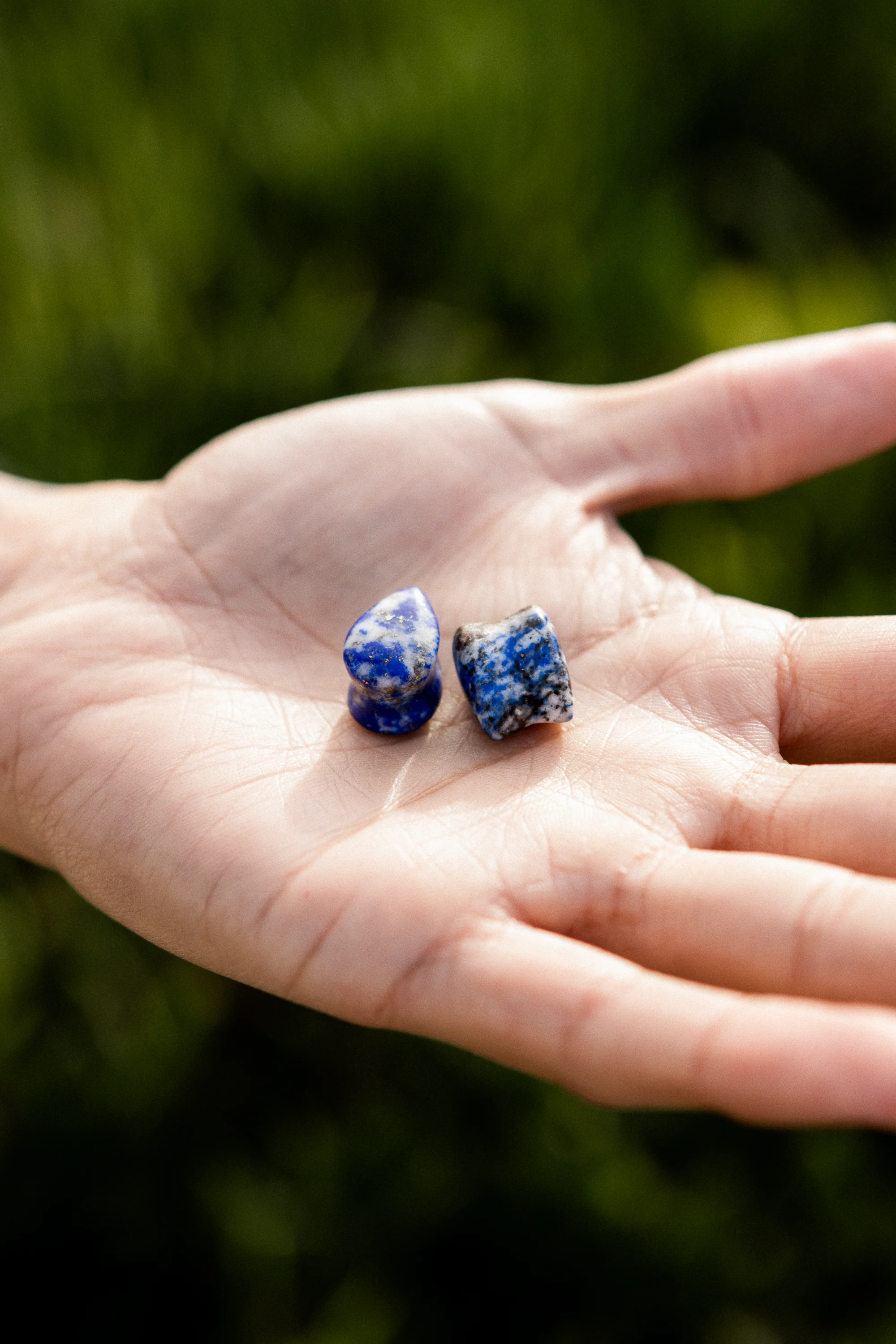 Lapis Lazuli Stone Teardrop Plugs - Mrs Treak