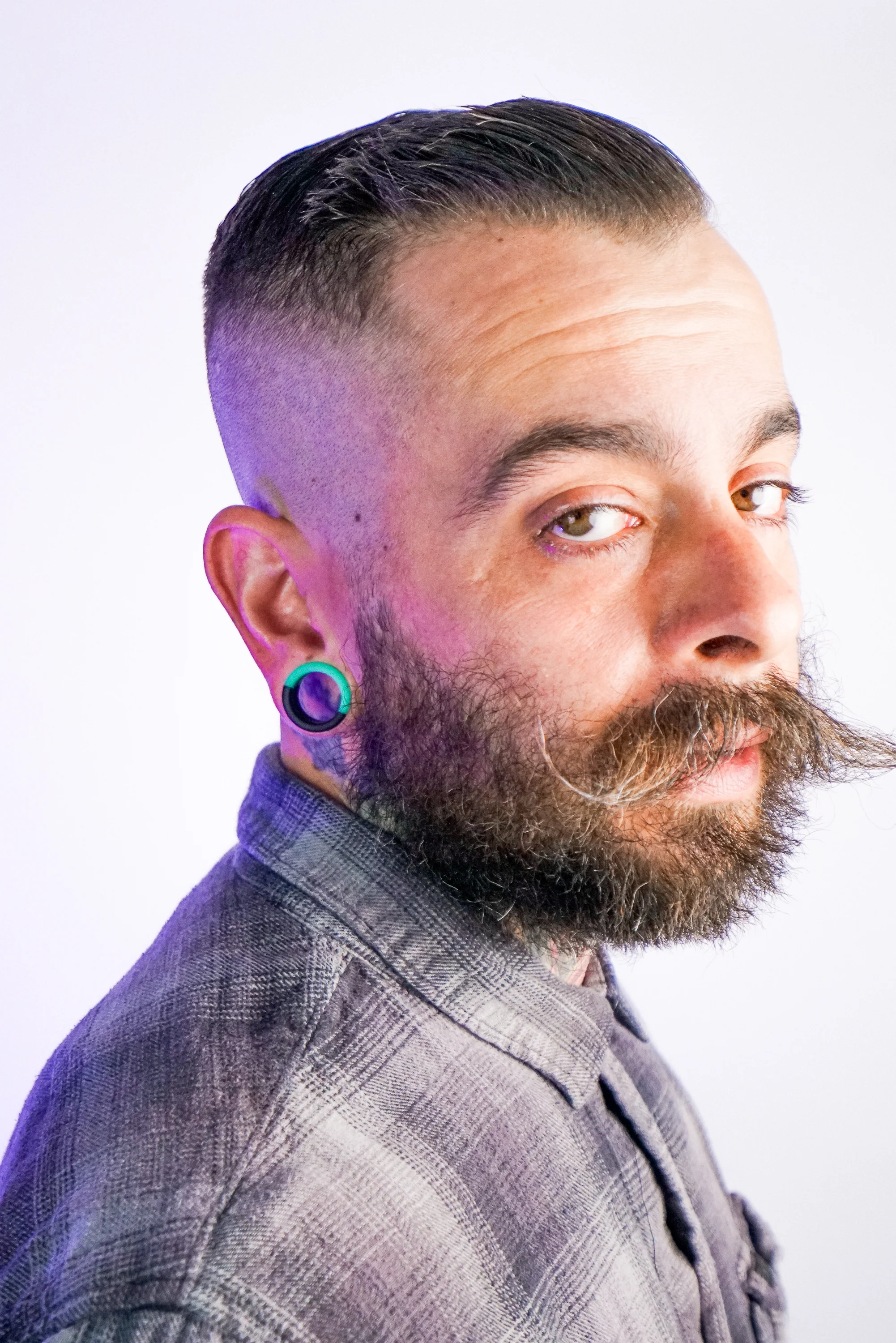 Teal And Black Double Flare Silicone Tunnel Plugs - Mrs Treak