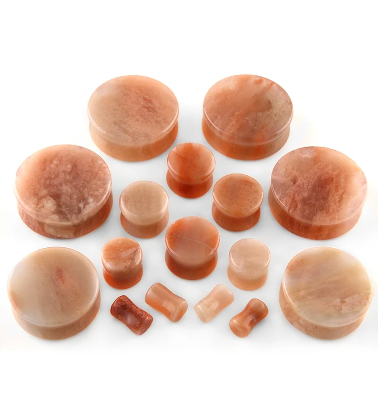 Peach Precious Stone Plugs - Mrs Treak