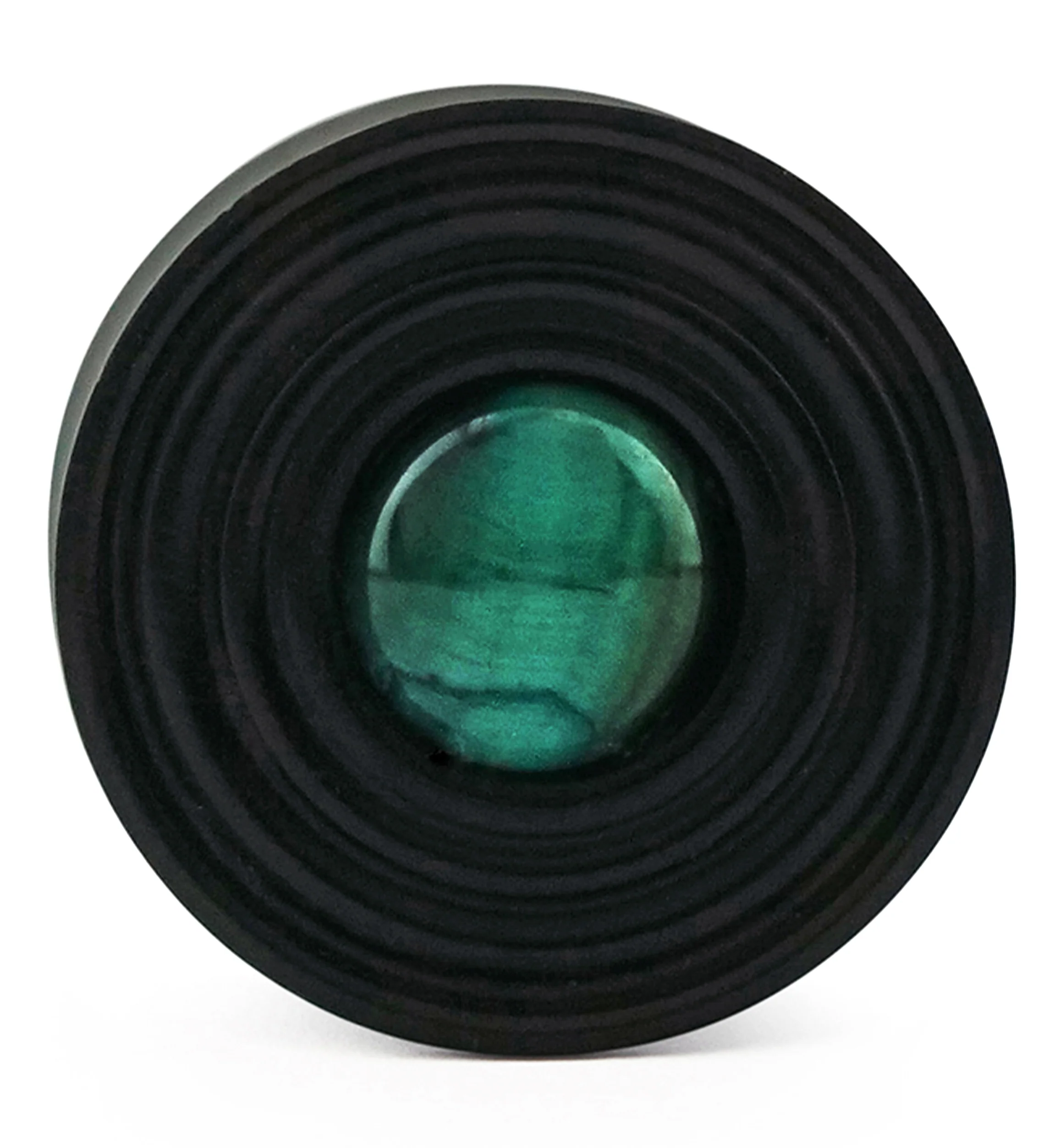 Ecliptic Green Tiger Eye Stone Areng Wood Double Flare Plugs - Mrs Treak