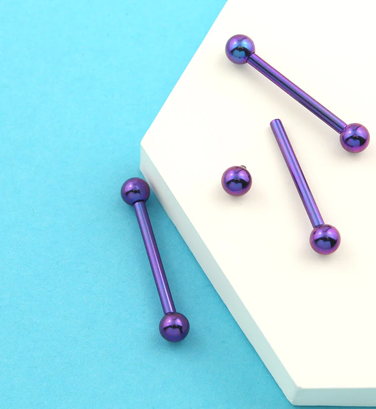 Blurple Titanium Barbell - Mrs Treak