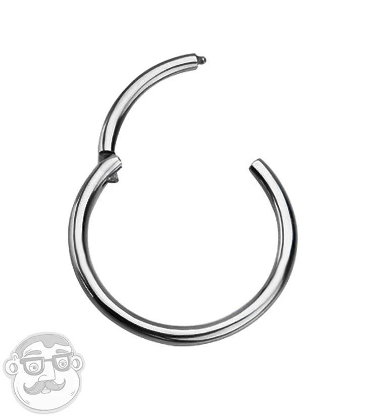 Titanium Hinged Segment Hoop Ring - Mrs Treak