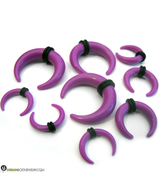 Acrylic Purple Pincher Plugs - Mrs Treak