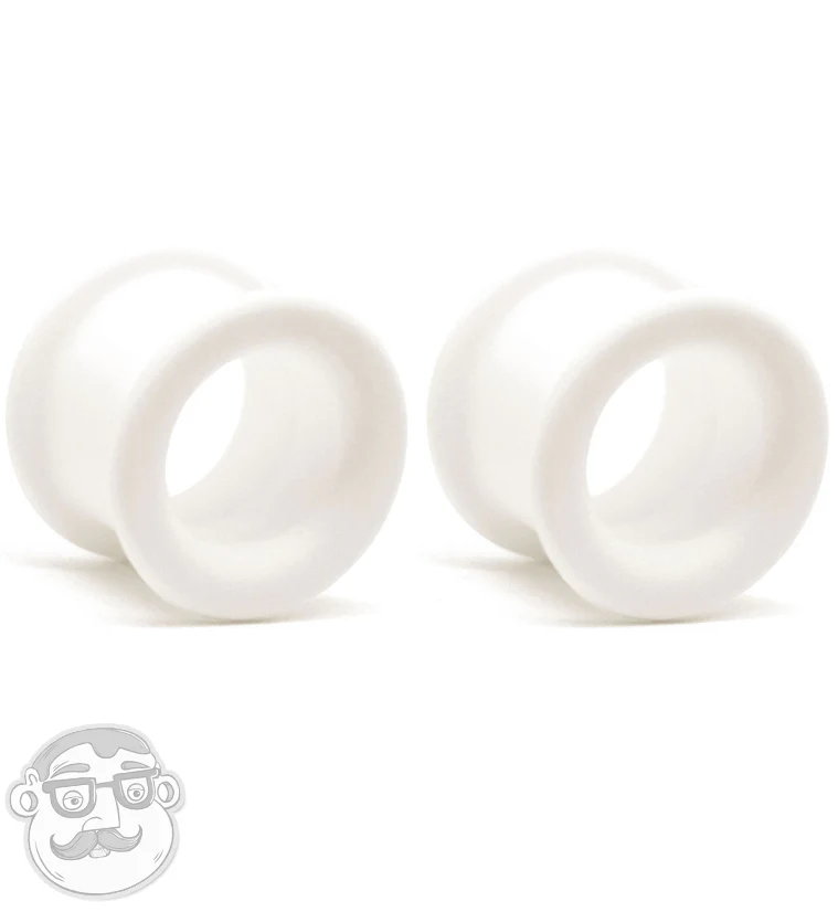 Kaos White Silicone Tunnels - Mrs Treak