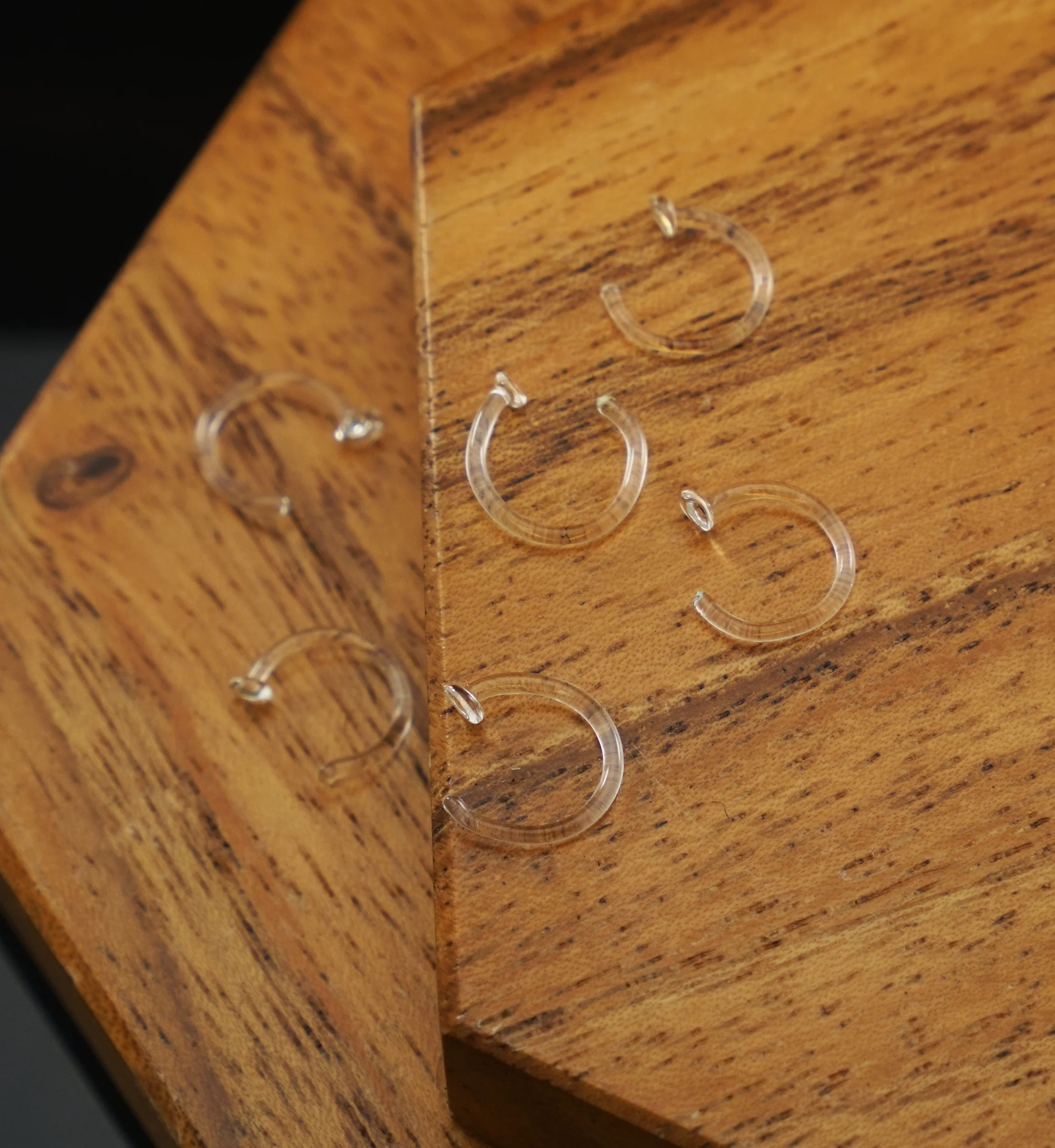 Clear Glass Hoop Nose Ring - Mrs Treak