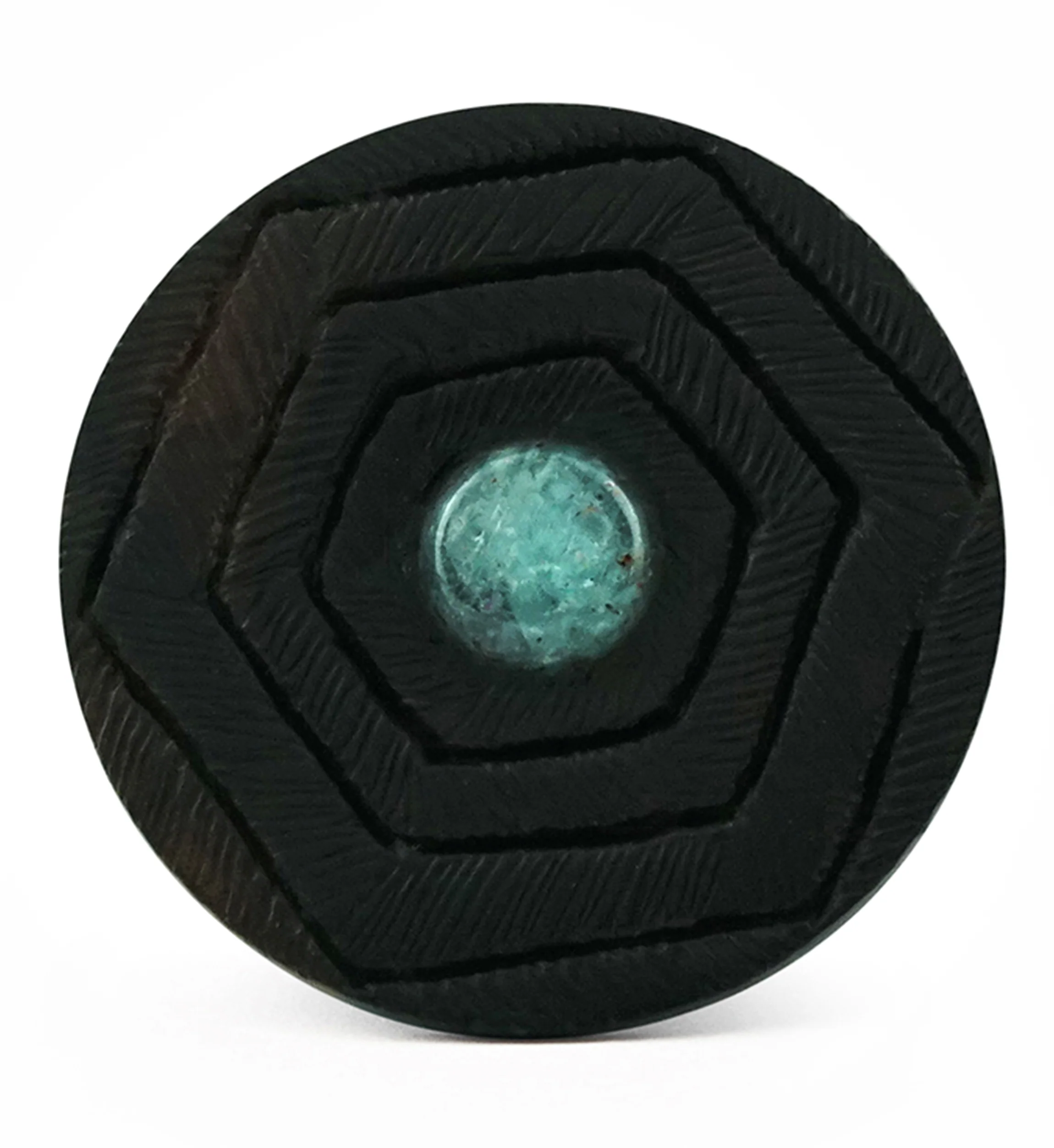 Boundary Geo Kyanite Stone Inlay Areng Wood Mayan Flare Plugs - Mrs Treak