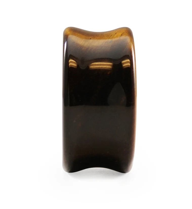 Tiger Eye Double Flare Tunnels - Mrs Treak