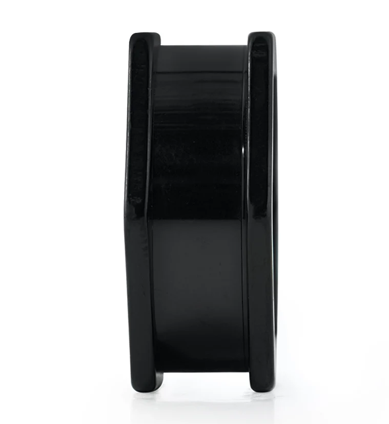 Black PVD Hexagon Stainless Steel Screw Back Tunnel Plugs - Mrs Treak