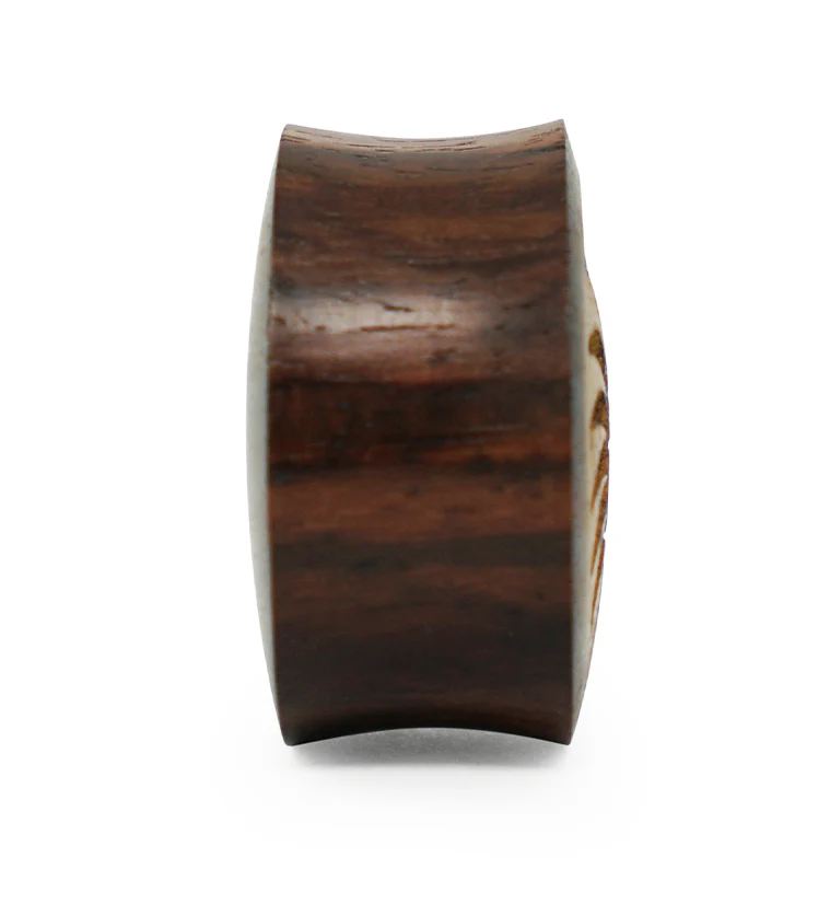 Sono Wood Plugs With Engraved Seashell Inlay - Mrs Treak