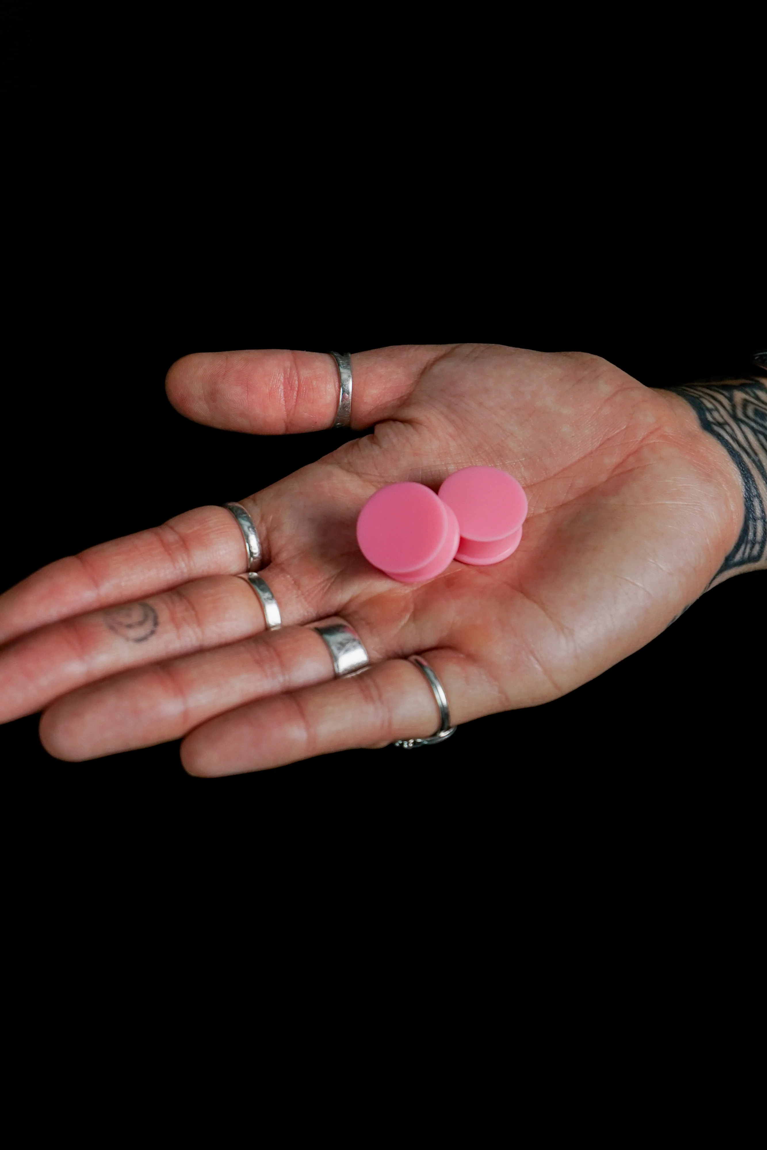 Double Flare Matte Bubblegum Pink Silicone Plugs - Mrs Treak