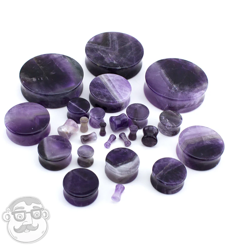 Amethyst Stone Plugs - Mrs Treak