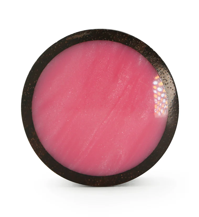 Sono Wood Plugs With Pink Resin Inlay - Mrs Treak