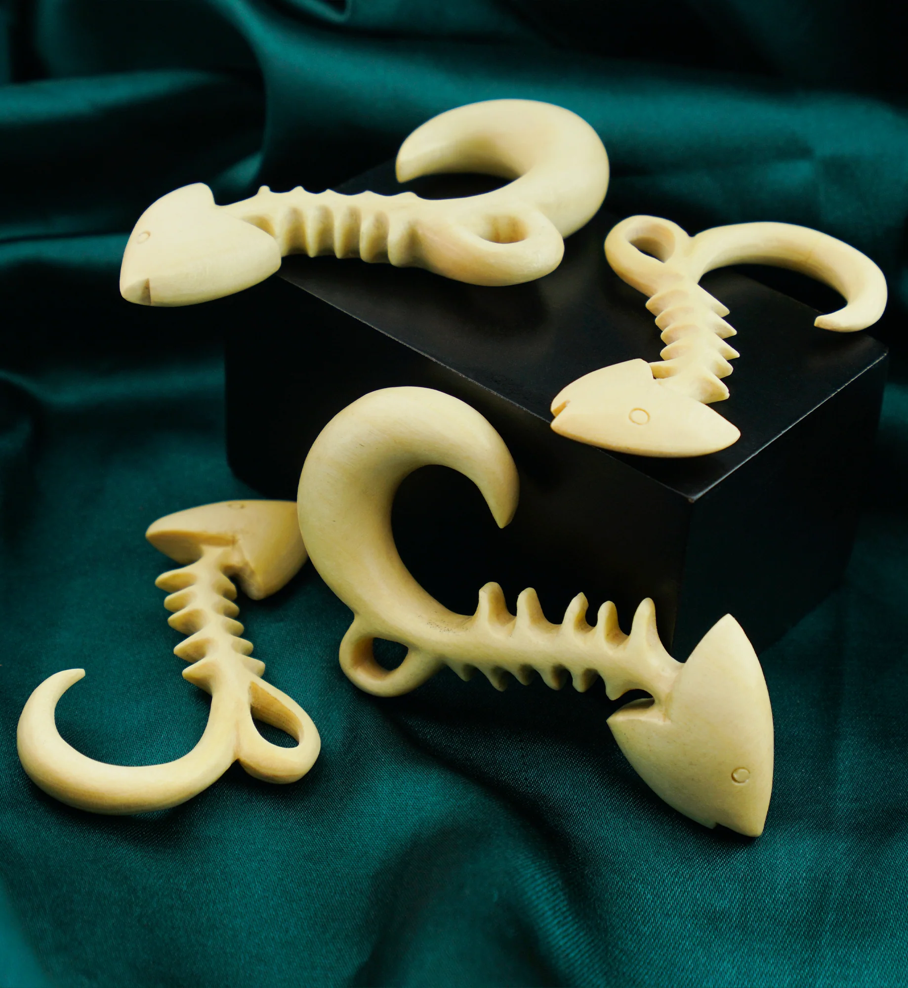 Crocodile Wooden Fish Bone Hangers - Mrs Treak