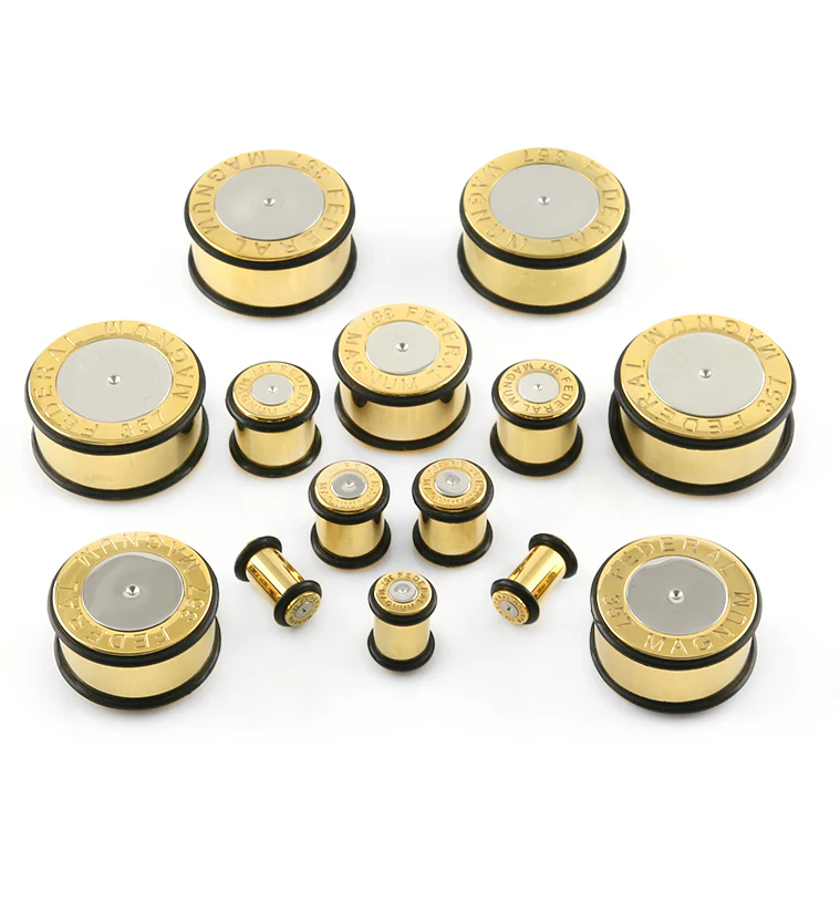 357 Magnum Bullet Gun Steel Plugs - Mrs Treak