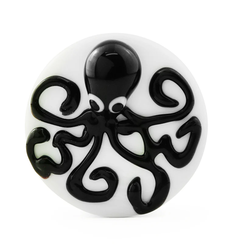 Black Octopus Glass Plugs - Mrs Treak