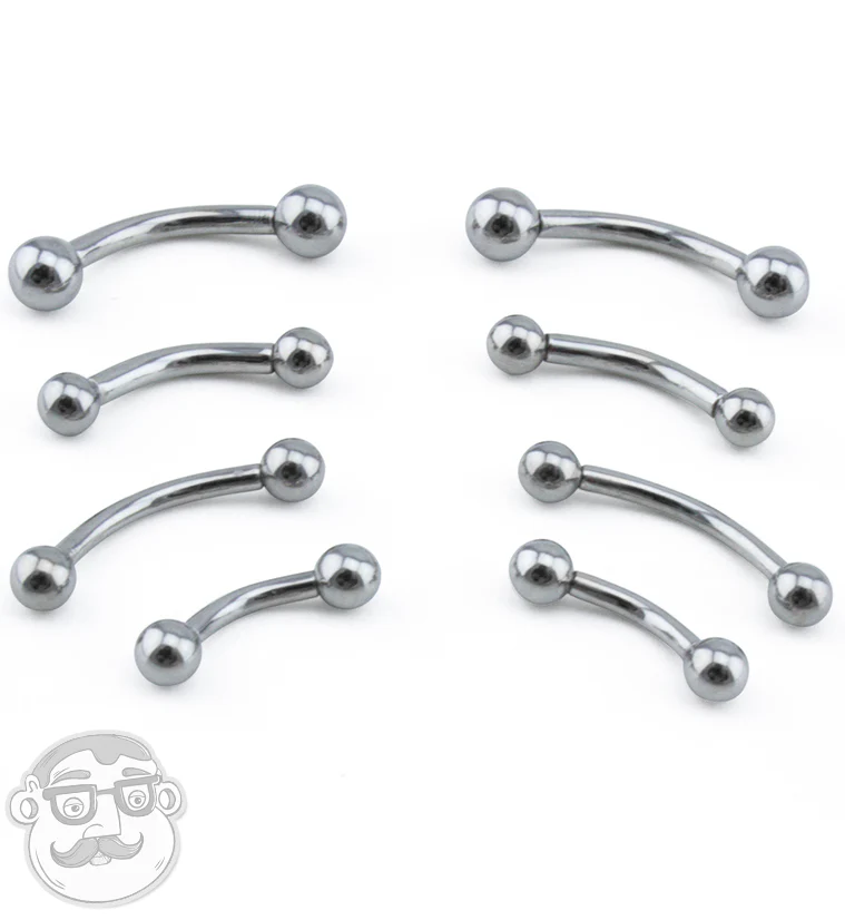Stainless Steel Curved Internally Threaded Barbell - Mrs Treak