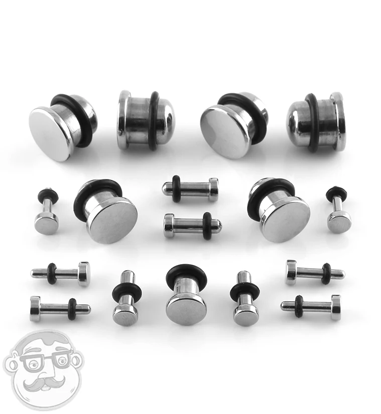Simple Single Flare Steel Plugs - Mrs Treak