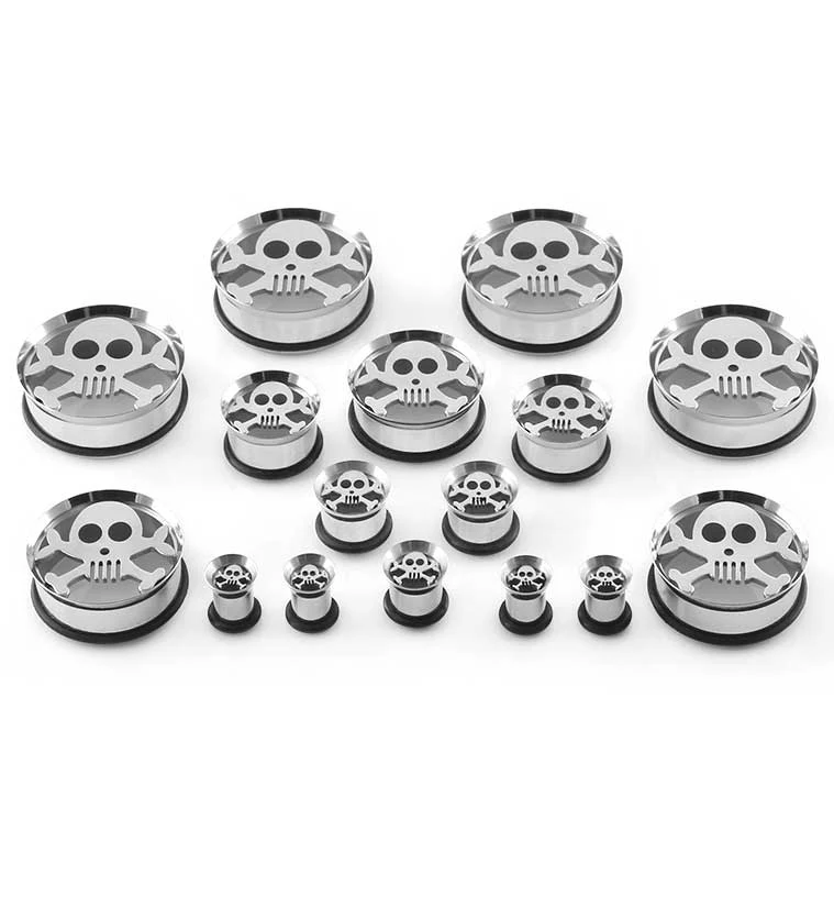 Stainless Steel Skull Tunnels - Mrs Treak