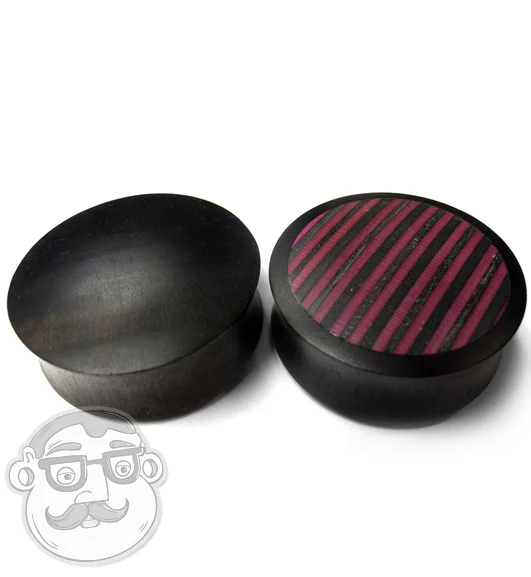 Black & Pink Wood Skateboard Plugs - Mrs Treak