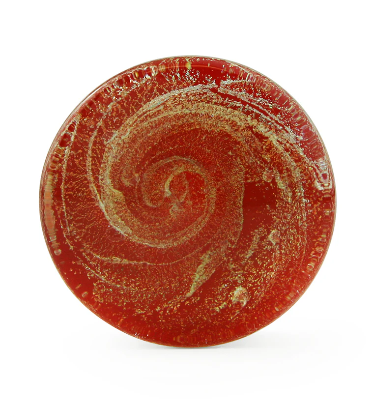 Red Cosmic Spiral Glass Plugs - Mrs Treak