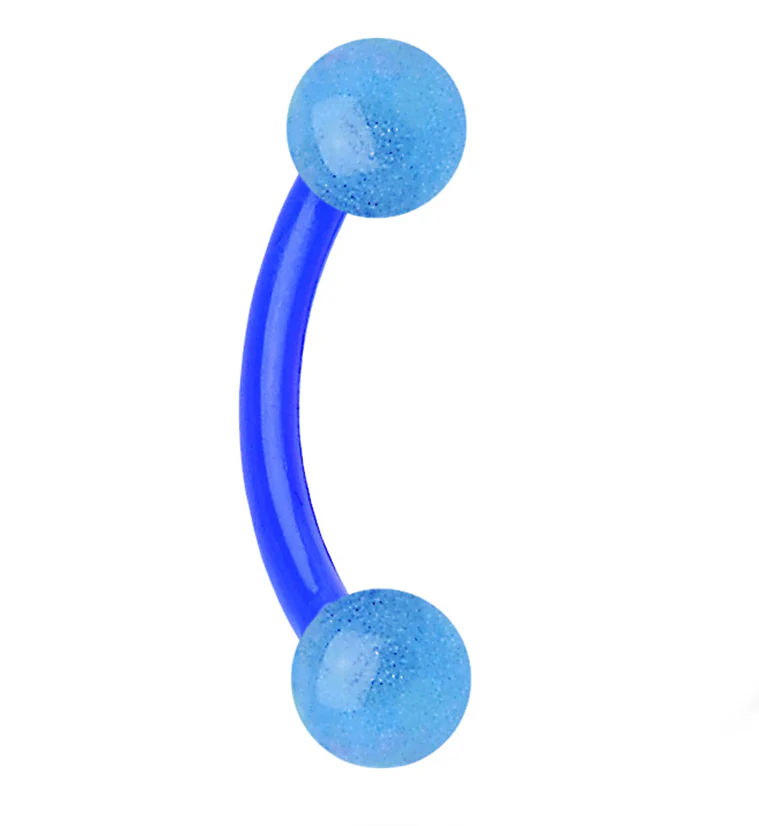 Glow In The Dark Curved Barbell - Mrs Treak