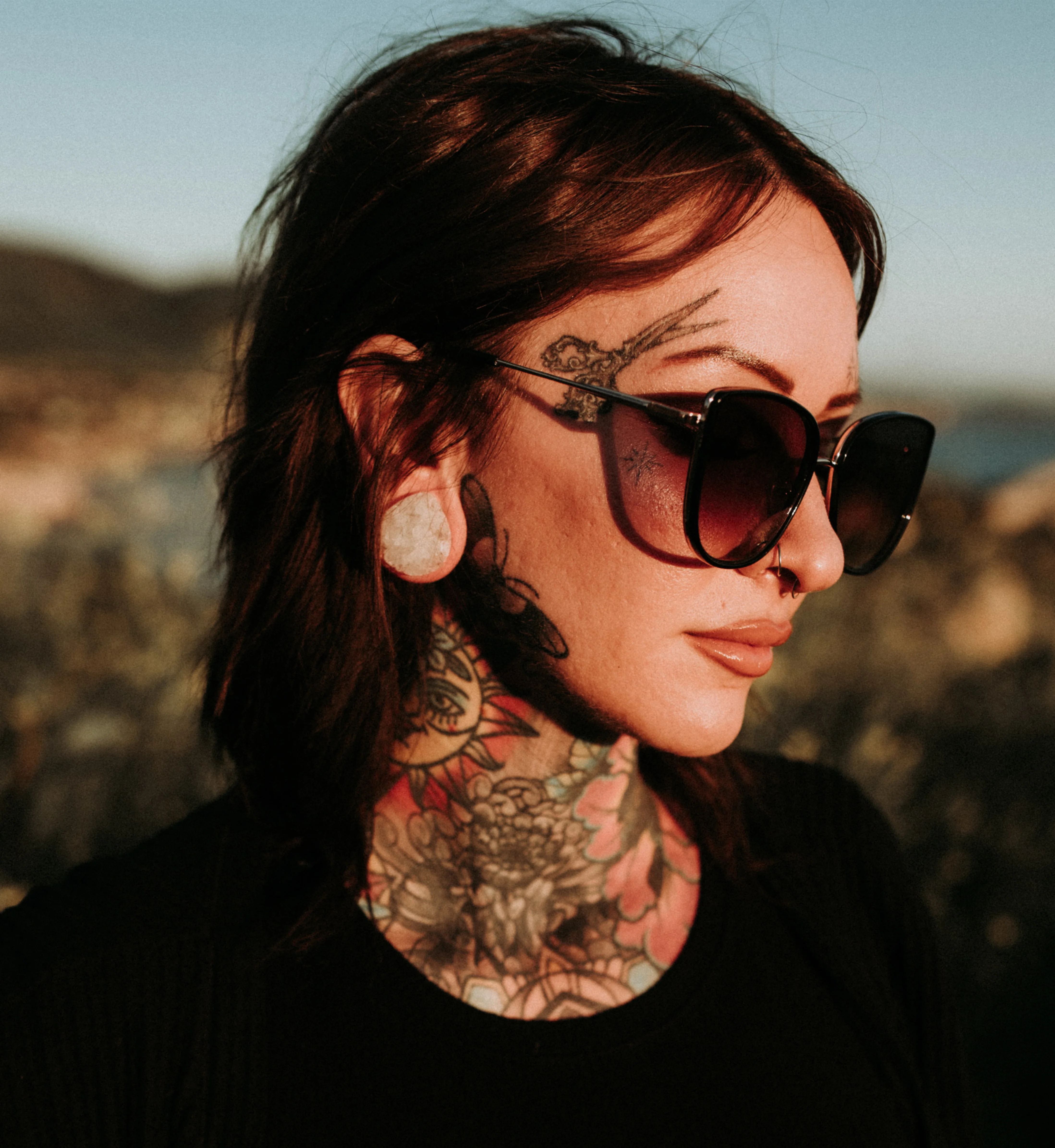 Raw White Quartz Druzy Stone Teardrop Plugs - Mrs Treak