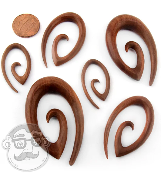 Saba Wood Oval Spirals - Mrs Treak