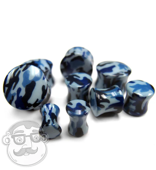 Blue Camouflage Plugs - Mrs Treak
