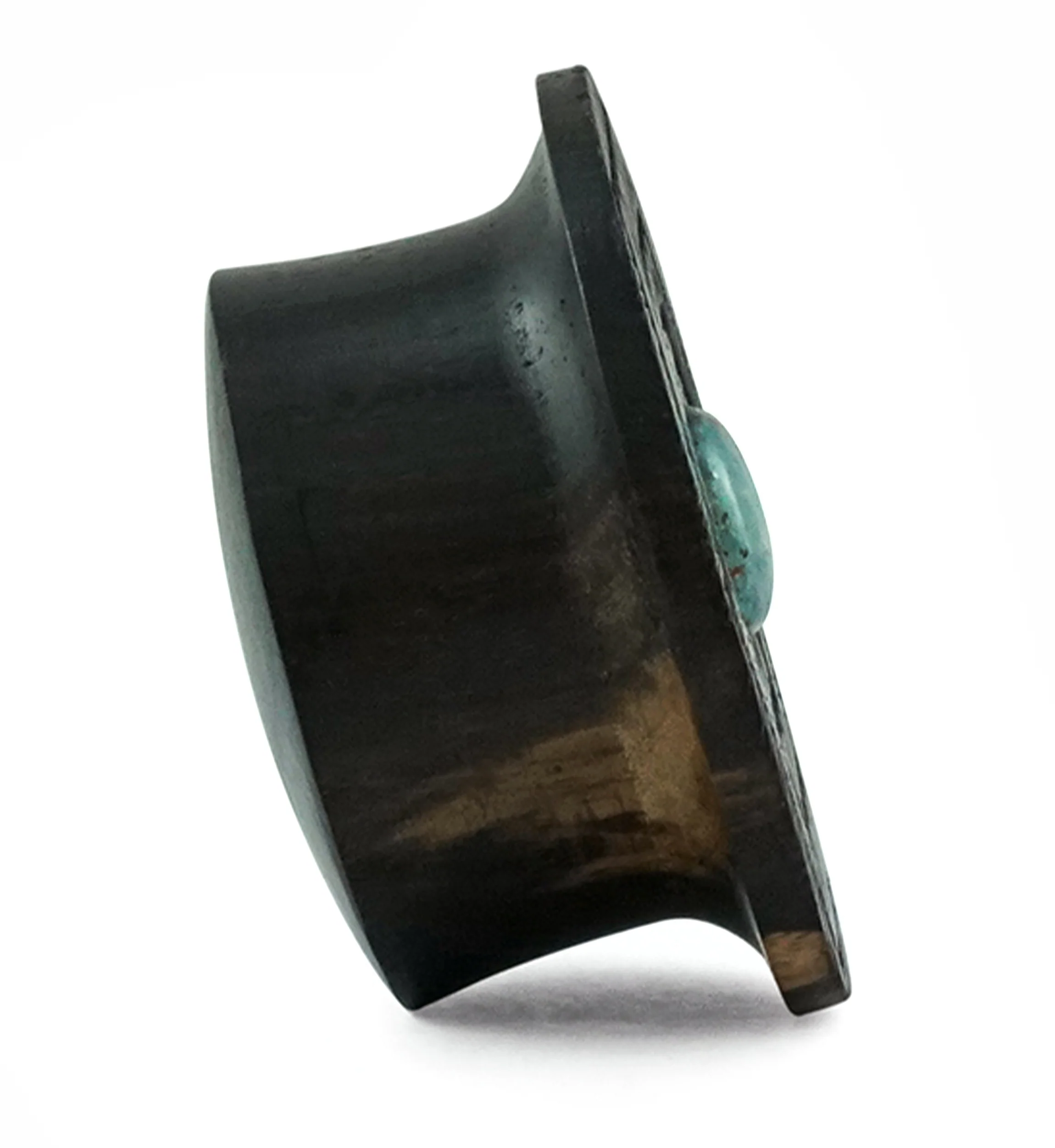 Boundary Geo Kyanite Stone Inlay Areng Wood Mayan Flare Plugs - Mrs Treak